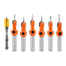 Juego de Brocas Avellanadoras, Juego de Abridores para CarpinteríA, Herramientas de Hardware de Tornillo Hexagonal, Broca Avellanadora, 7 Piezas