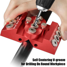 30 45 90 Degree Angle Drill Guide Jig Drill Block for Straight Angled Holes with Detachable Drill Positioning Bar