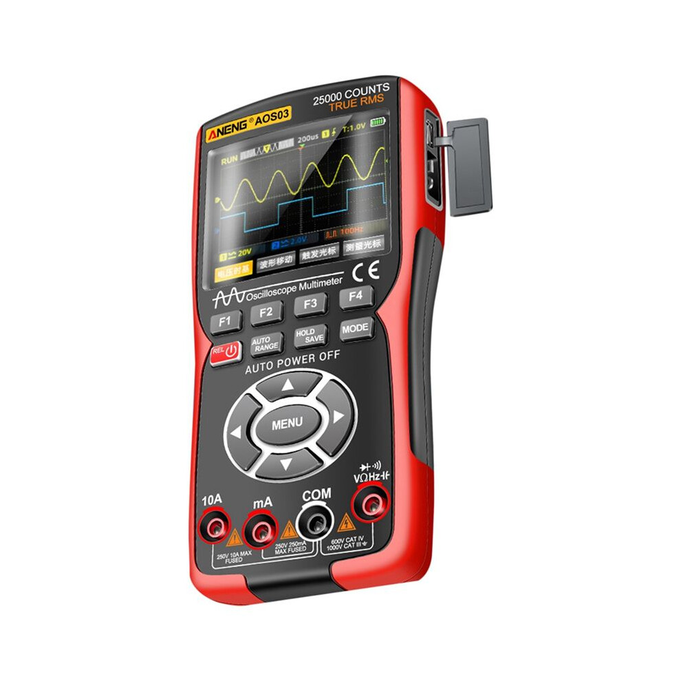Aneng Aos03 Oscilloscope Multimeter Signal Generator Waveform Output Handheld Battery Lcd Screen Display Multimeter 4713935087218