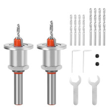 Countersink Drill Bit Wood Set, 8 mm Countersink with Centre Drill Hex Keys, for Wood and Plastic Drilling Holes