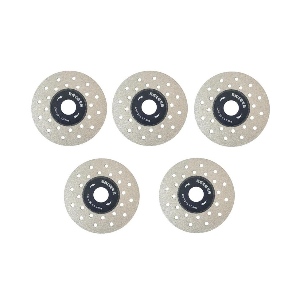 Angle Grinder Cutting Blade For Stone Ceramic,4In Super Thin Tile Saw Blade,Rock Slab And Tile Cutting Grinding Disc 5Pc 4714067263334