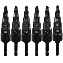 6Pcs Air Conditioner Copper Pipe Expander Swaging Drill Bit Swage Tube Expander Soft Copper Tubing Tools HVAC Repair-B