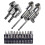 Corner Tool Screw Hub, Multi-Function Bend Screwdriver Bit, 360 Rotatable 1/4in 3/8in 1/2in Socket Adapter Set 2