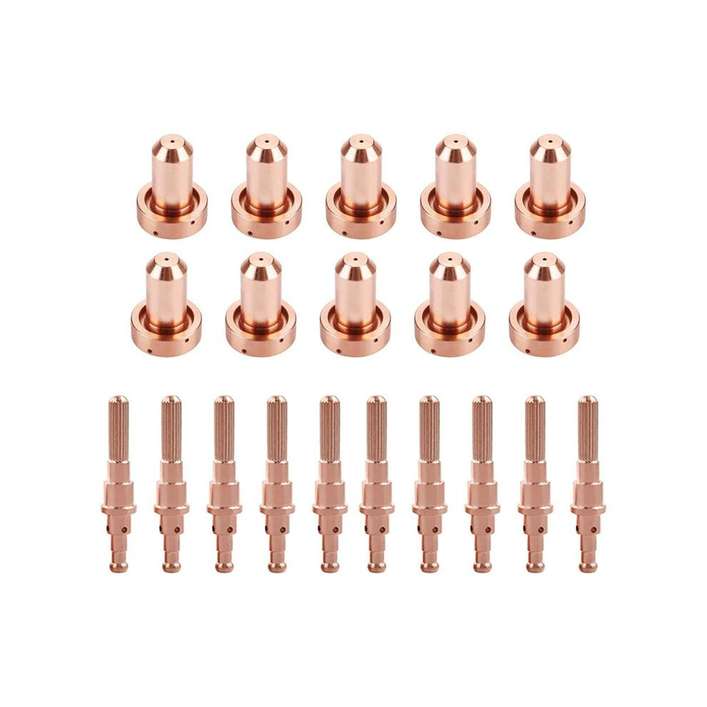 10Pcs 9-8210 Plasma Nozzle 10Pcs 9-8215 Plasma Electrode Fit For Thermal Dynamics Sl60/Sl100 Cutting Torch Consumables 6033216030923
