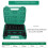 Impact Socket Set 1/2 Drive -15PCS-Metric Size (10-32mm) Sockets 6 Point Hex Design 6