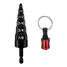 HVAC Repair Tool+Bit Holder,Air Conditioner Copper Pipe Flaring Tool Bit 1/4in,3/8in,1/2in,5/8in,3/4in and 7/8in Bits