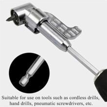 Corner Tool Screw Hub, Multi-Function Bend Screwdriver Bit, 360 Rotatable 1/4in 3/8in 1/2in Socket Adapter Set