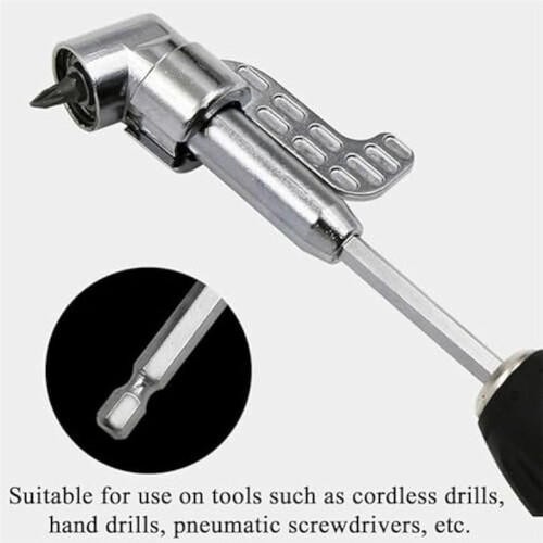 Corner Tool Screw Hub, Multi-Function Bend Screwdriver Bit, 360 Rotatable 1/4in 3/8in 1/2in Socket Adapter Set