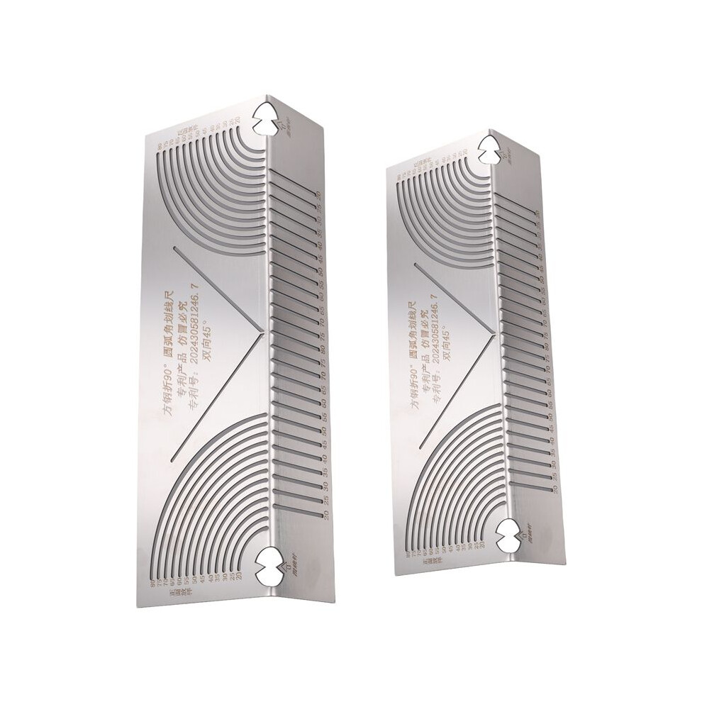 Angle & Arc Marking Tool Square Steel Pipe Bend Steel Pipe Bend Marking Tool Welding Pipe Marking Welding Tool 2Pcs 4711242140459