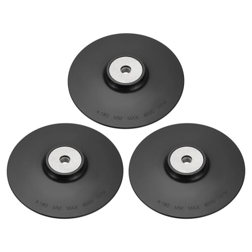 3pcs Plastic Angle Grinder Backing Pad Compatible with M14 Internal Thread Disc Sander Angle Grinder 180mm Diameter 1