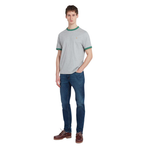 Farah (M, Grey) Farah Mens Groves Ringer T-Shirt 1