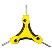 Folding Hexagonal Star Key Cr-V Steel Portable Screwdriver Tool Metric Folding Hexagonal Wrench Kit Yellow