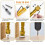 5pcs Countersink Drill Bit Set with 1/4in Release HexShank,Adjustable Woodworking Drill Bit Set for Carpentry Screw Hole 5