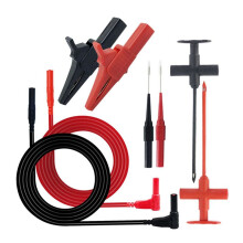 Kit di Cavi di Prova per Multimetro con Morsetti A Coccodrillo, Sonda di Perforazione, Ganci di Prova per Perforazione di Fili, Test Elettrici