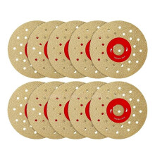 Disco de Corte de Diamante de 4 Pulgadas, Amoladora Angular, Muela de Amolar para Losas de Cerámica, Mármol, Porcelana, Disco de Corte, 10 Piezas