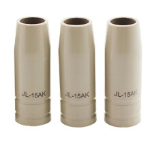 3 Stuks 15AK Coating Beschermingsmondstuk Toorts Gasmondstuk Tip 15AK Anti-Aanbak Lasslak Lasbrander Mondstuk EURO Stijl