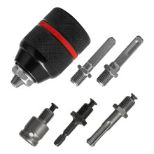 1.5-13mm Keyless Hand Drill Chuck 1/2-20UNF with SDS  Adapter,1/4In HexShank Converter Hex Handle 1/2In SocketWrench
