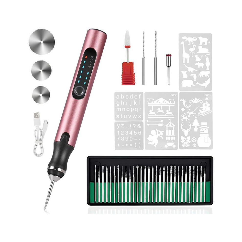 Electric Engraving Pen With 37 Bits, Usb Rechargeable Cordless Engraving Machine, Portable Diy Rotary Engraver 4711783467503