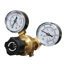 Tryckregulator Reducerare CO 2 Svetsning Twin Gauge Gasflaska MIG TIG Svetsflödesmätare Kontrollventil W21. 8 1/4 Tråd