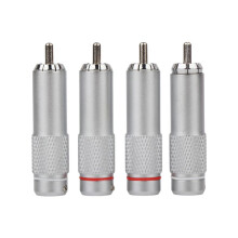 4 Piezas de Conector RCA, Conector de Audio RCA, Terminal RCA para Cable de Audio HIFI DIY, Accesorios para Altavoces