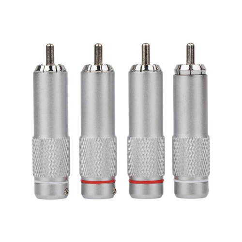 4 Connecteurs RCA pour Câble Audio HIFI DIY, Accessoires pour Haut-Parleurs