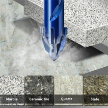 High Hardness Eccentric Drill Precision Drilling 6/8/10/12/14mm Glass Tile Ceramic Punching Rock Slab Drill Bit Cutting