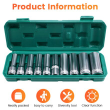 6-Point Impact Socket Set Impact Socket Set Socket Wrench Tool Outer Hexagonal Sleeve Set Socket Wrench