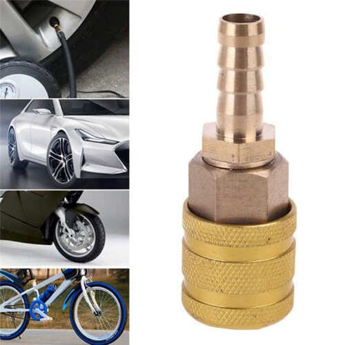 Däckluftchuck, Kraftig Skruv Mässing Däckluftchuck Cykelluftpumpventiladapterkontakt 2