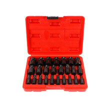 25 Pieces Screw Extractors Hex Shank Imperial Screw Remover Tool for Damaged Screws Bolts Extractor Tool Black