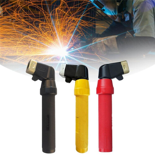 Welding Electrode Holder Twist Type 400A Heavy Duty Electrode Clamp Accessories for Welding Machine  Yellow 1