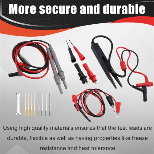 Multimeter Test Leads Kit Replaceable Multimeter Test Probe Wire Professional Electrical Testing Set 2