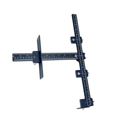 Handle Punch Locator Adjustable Cabinet Hardware Jig Cabinet Door Handle Positioning Punch Handle Drill Guide Locator,B 2