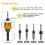 5 Pcs Countersink Drill Bit Set: Replaceable HSS M2 Tapered Bits - 82 Counter Bore with Adjustable Depth Stop 3