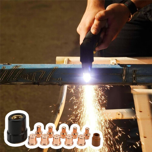 12Pcs Plasma Electrode Cutter Tips Kit Cutting Consumable Compatible for Versa-Cut 40 Cutter Torch 1