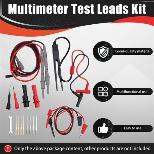 Multimeter Test Leads Kit Replaceable Multimeter Test Probe Wire Professional Electrical Testing Set 1