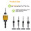 5Pcs Countersink Drill Bits Set with Low Friction Depth Stop, with 10Pcs Replacement HSS Drill Bit,Adjustable Depth Stop 3