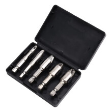 5Pcs Damaged Screw Extractor Drill Bit High Speed Steel Double Easily Take Out Side Drill Out Broken Screw Remover Bolt