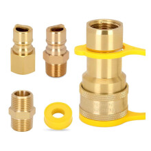 1/2 Inch Natural Gas Quick Connect Fittings, Propane Hose Quick Disconnect Kit,for Gas Grill and Heater and Generator