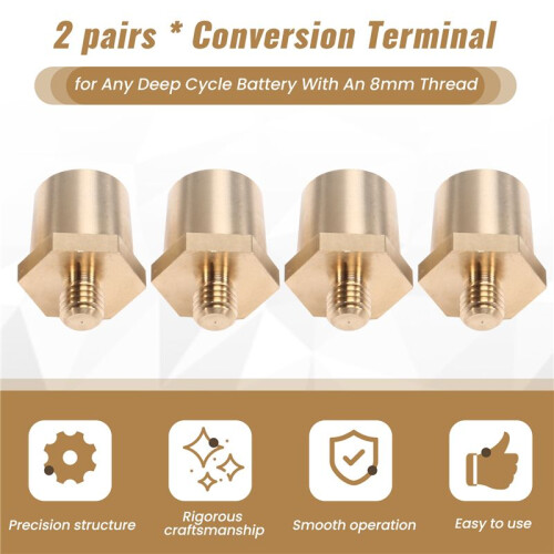 High Crank Conversion Terminal Cars Battery Battery Pile Conversion Terminal Conversion Terminal M8 Outer Teeth 2