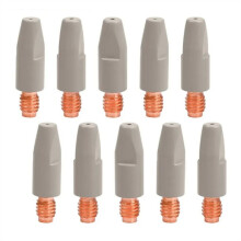 10ST 24KD Svetskontaktspetsar Beläggning Skydda M6 Gasmunstyckesspets 1,0 mm MIG Svetsbrännare Svetsning