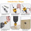 5Pcs Countersink Drill Bits Set with Low Friction Depth Stop, with 10Pcs Replacement HSS Drill Bit,Adjustable Depth Stop 1