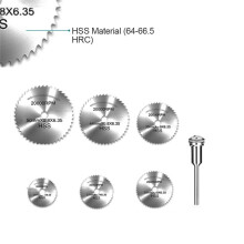 Conjunto de Rodas de Corte Compatível com Ferramenta Rotativa com Haste de 1/8 Polegadas, Roda de Corte de Diamante 545, Lâmina de Serra HSS
