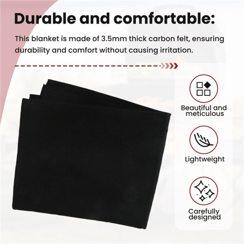 Cobertor de Feltro de Carbono para Soldagem À Prova de Fogo - 2 Pacotes de 20 X 36 Polegadas, Tecido Resistente Ao Calor, Almofada de Isolamento de 2