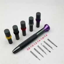 Watch Screwdriver Set High Hardness Thick Handle High Speed Steel Watch Repair Tool with 5 Screw Bits 0.8mm-1.6mm +1.4mm