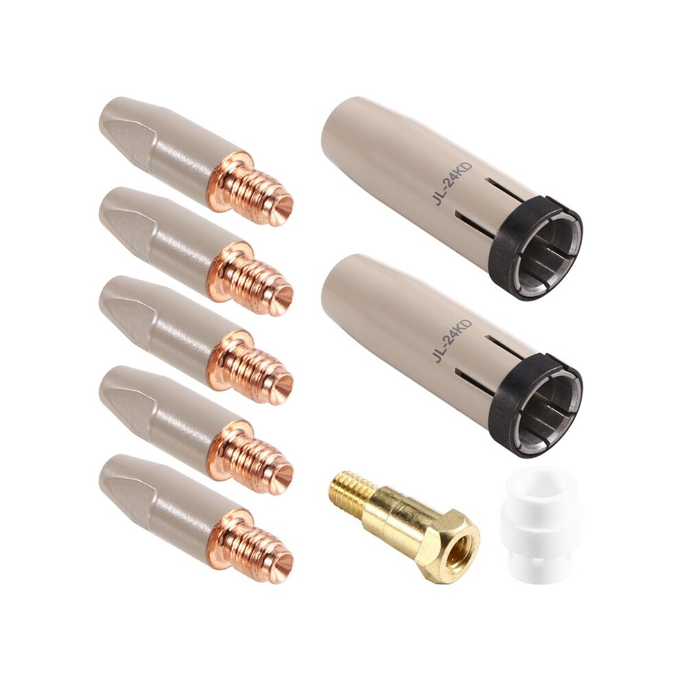 9Pcs 24Kd Coating Protection Nozzle 0.8Mm Mig Torch Gas Nozzle Tip Holder Of 24Kd Migmag Welding Torch 6033897244039