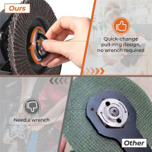 Angle Grinder Adapter Kit with Change Angle Grinder Nut,Suitable for 5/8 Inch-11 Thread XLOCK Angle Grinder,Conversion