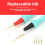 Stainless Steel Multimeter Pen Silicone Test Leads Set 0.1mm Replaceable Gold Plated Probe for Digital Multimeter 6