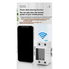 GR2P 100A Slimme Elektriciteitsmeter Tuya WiFi Din Rail Power Meter Digitale Displaymonitor Spanningscurve Ampèremeter
