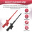 2pcs Quick Test Hook Clip Professional Insulated High Voltage Flexible Testing Probe 4mm Banana Socket Red and Black 7