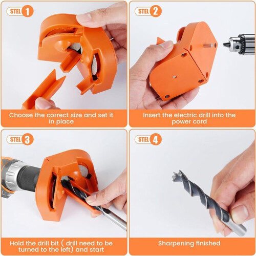 Drill Bit Sharpener for All Bits for All Bit, High-Speed Steel, Masonry, Carbide, Cobalt & Tin-Coated Drill Bits 1